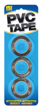 151 3pc Black PVC Tape 18mm x 15m 151 3pc Black PVC Tape 18mm x 15m